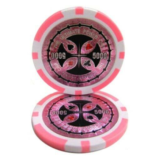 $5000 Pink Ultimate 14 Gram - 100 Poker Chips