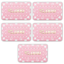 $5000 Square Poker Plaques - 5 PC