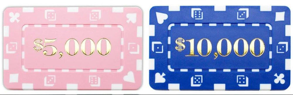 CLEARANCE 75 Denominated Square Chips 32 Gram Rectangular Plaques