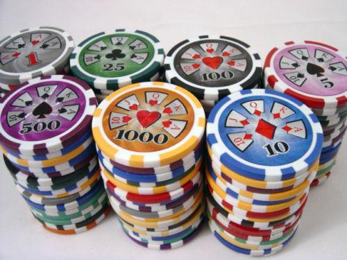High Roller Poker Chips - 14 Gram Clay