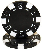 Black Striped Dice 11.5 Gram - 100 Poker Chips