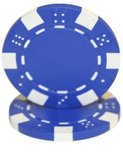 Blue Striped Dice 11.5 Gram - 100 Poker Chips