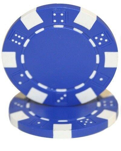 Blue Striped Dice 11.5 Gram - 100 Poker Chips
