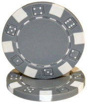 Gray Striped Dice 11.5 Gram - 100 Poker Chips