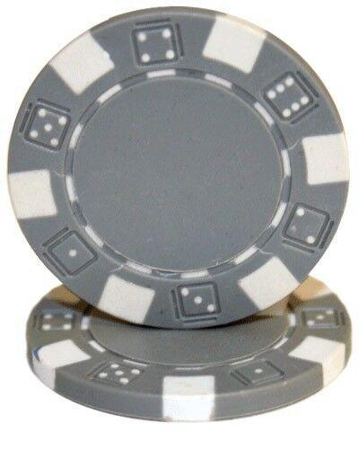 Gray Striped Dice 11.5 Gram - 100 Poker Chips