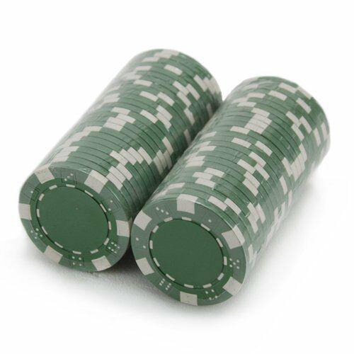 Green Striped Dice 11.5 Gram - 100 Poker Chips
