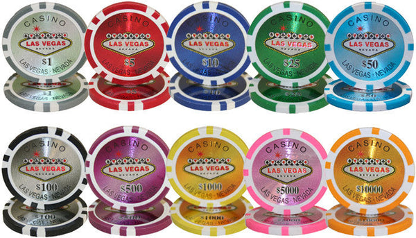 100 Las Vegas 14 Gram Poker Chips - The Poker Store .Com