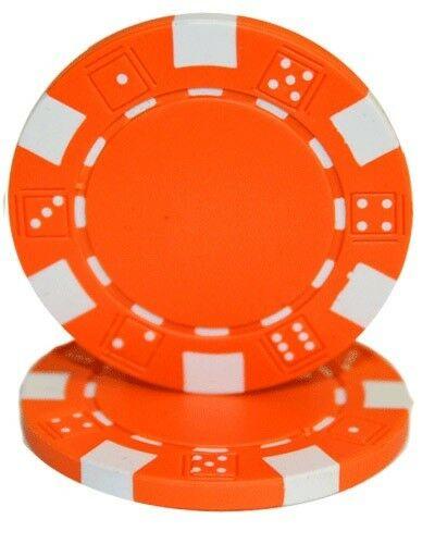 Orange Striped Dice 11.5 Gram - 100 Poker Chips