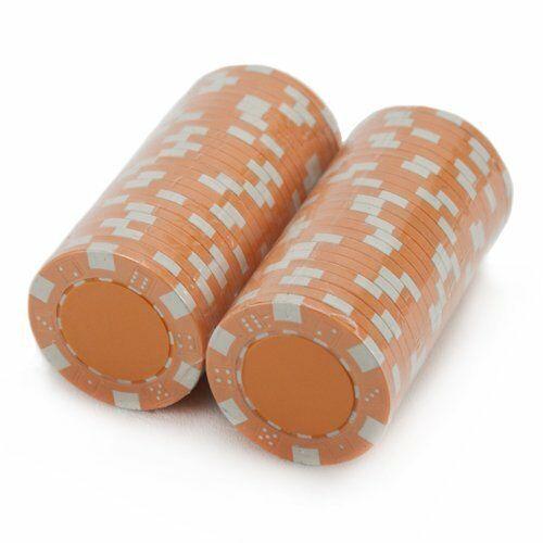 Orange Striped Dice 11.5 Gram - 100 Poker Chips
