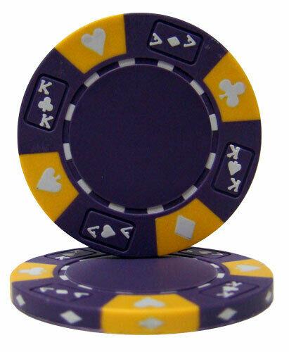 Purple Ace King Suited 14 Gram - 100 Poker Chips
