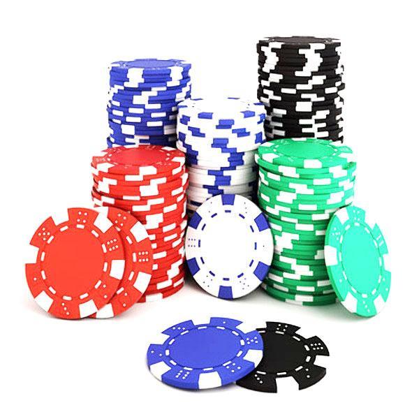 White Striped Dice 11.5 Gram - 100 Poker Chips