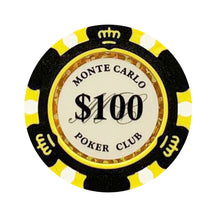 $100 One Hundred Dollar Monte Carlo Smooth 14 Gram Poker Chips