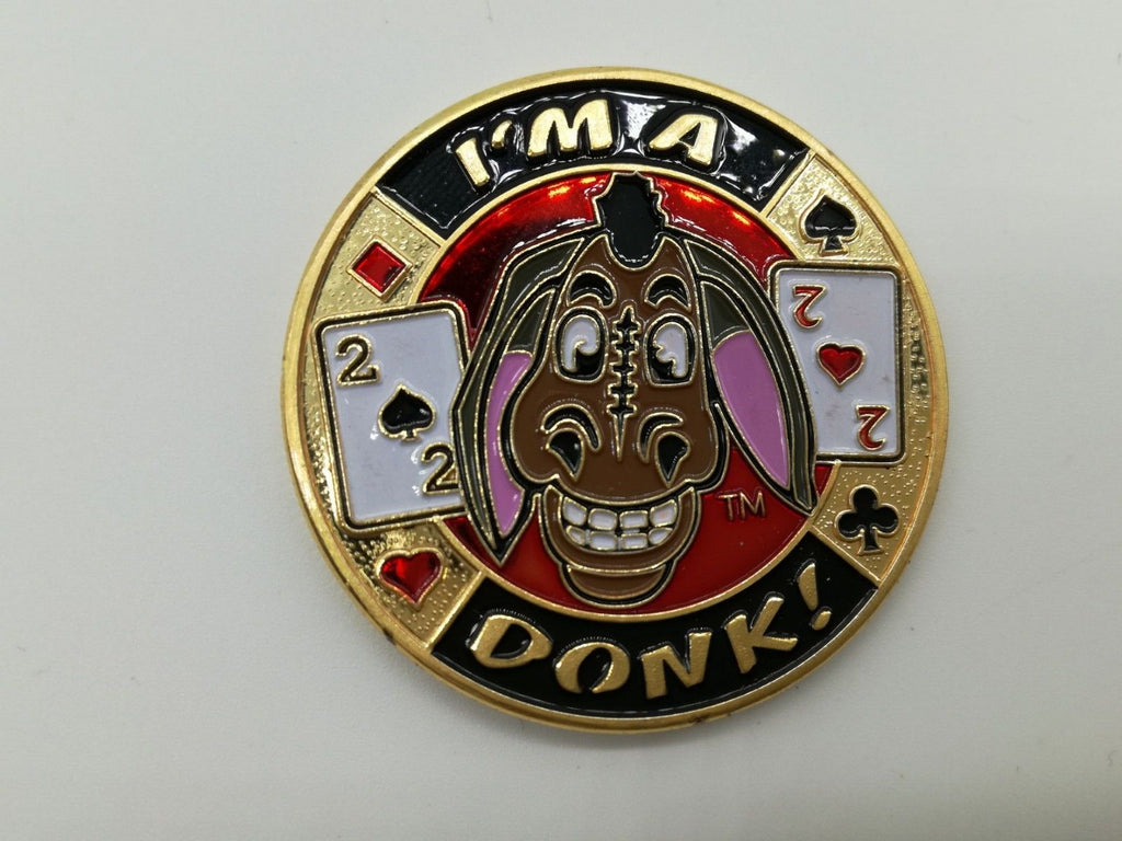 Gold Poker Card Guard - IM A DONK - Poker Tables wood & custom, buying Gold Poker Card Guard - IM A DONK - Poker Tables wood & custom, buying