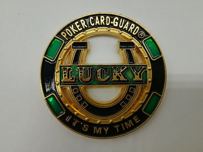 Lucky Horseshoe Its My Time Poker Card Guard