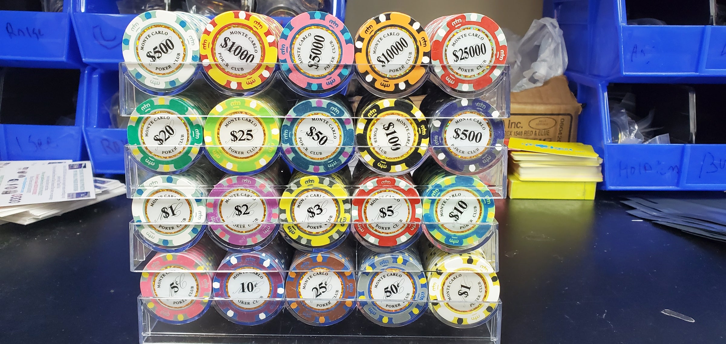 1000 Monte Carlo Smooth Gram Poker Chips