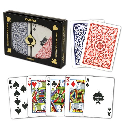 Playing Cards - 1 Dozen 12 Sets Copag Cards Red Blue Poker Size Standard Index