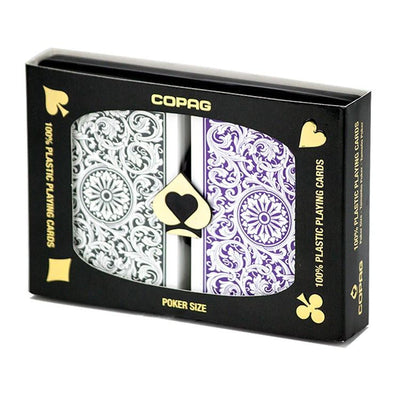 Playing Cards - 2 Sets Copag Cards Purple Grey Poker Size Jumbo Index