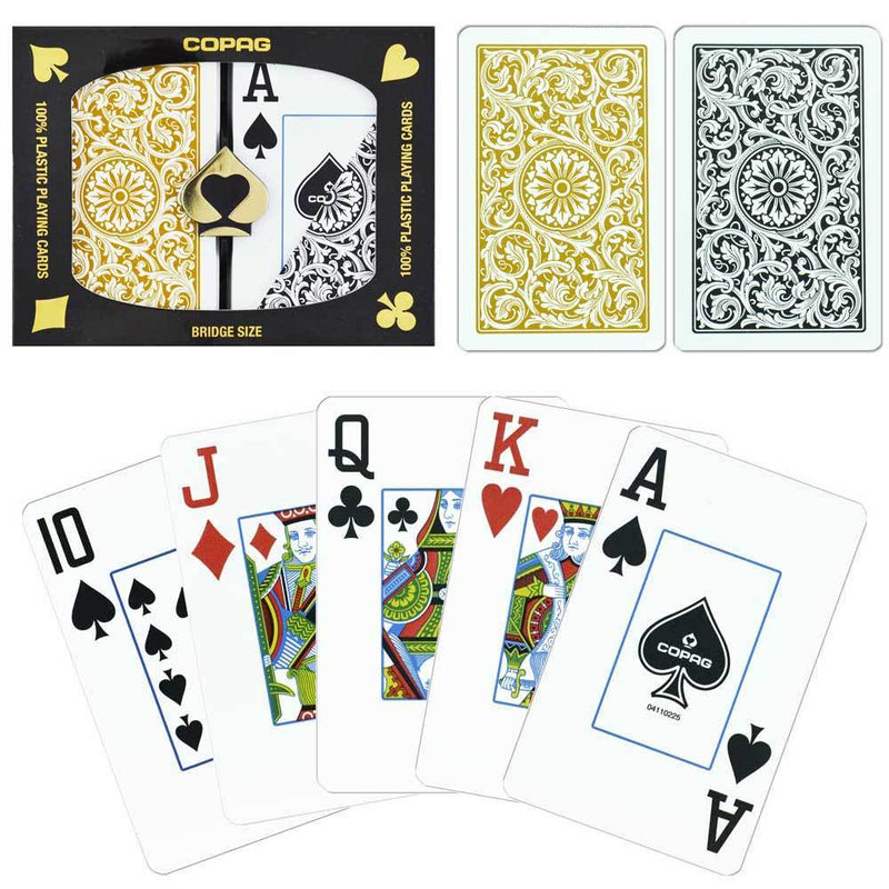 Playing Cards - Copag Cards Black Gold Bridge Size Jumbo Index