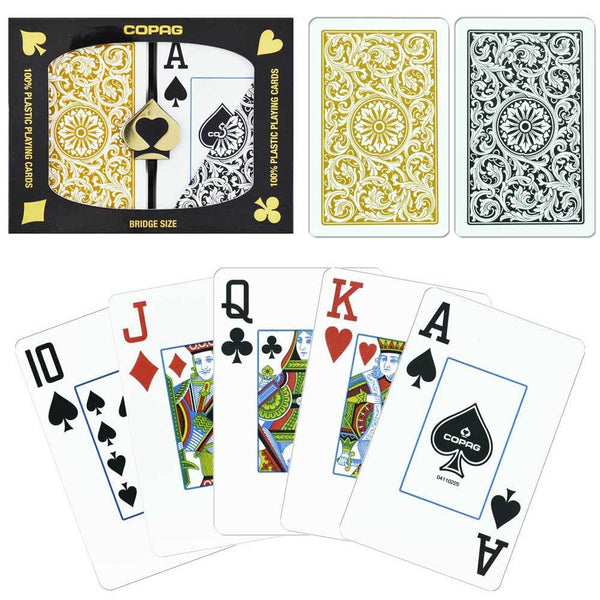 Playing Cards - Copag Cards Black Gold Bridge Size Jumbo Index