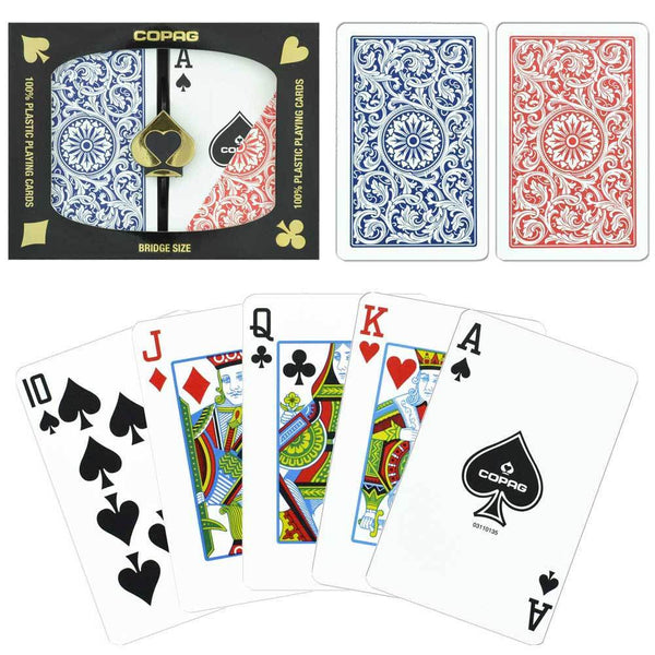 Playing Cards - Copag Cards Red Blue Bridge Size Standard Index
