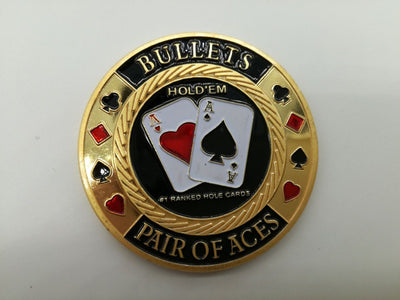 Pocket Aces Bullets Light Poker Card Guard