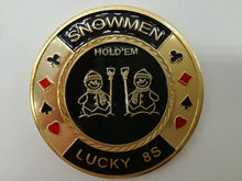 Pocket Eights Snowmen Poker Card Guard