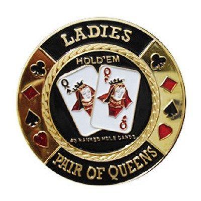 Pocket Queens Ladies Poker Card Guard