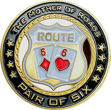 Pocket Sixes Route 66 Poker Card Guard