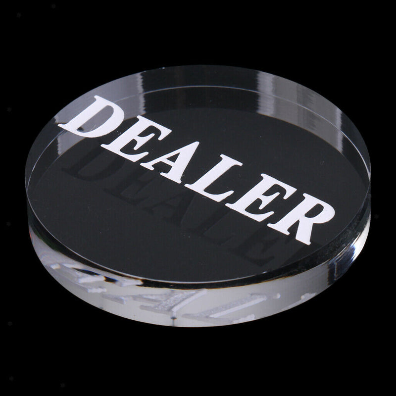 Transparent Crystal Clear Poker Dealer Button
