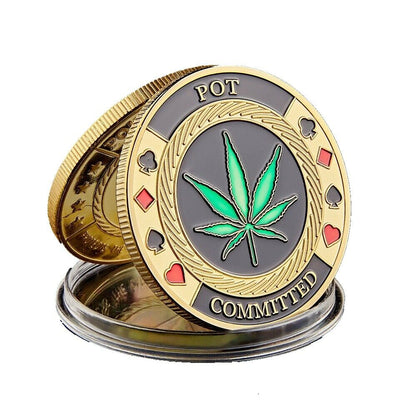 Gold Pot Committed Poker Card Guard