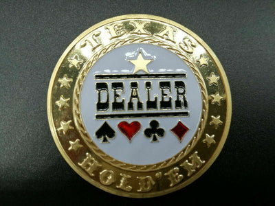 Texas Hold Em Metal Dealer Button