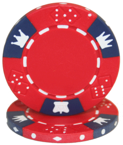 Red Crown & Dice 14 Gram - 100 Poker Chips
