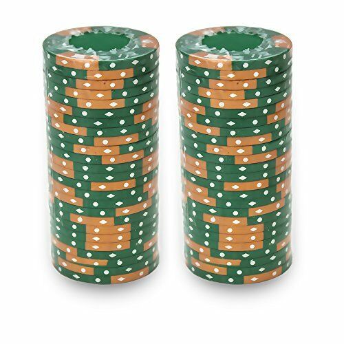 Green Crown & Dice 14 Gram - 100 Poker Chips