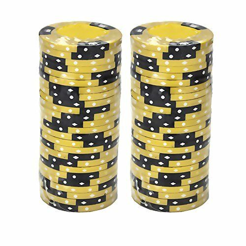 Yellow Crown & Dice 14 Gram - 100 Poker Chips