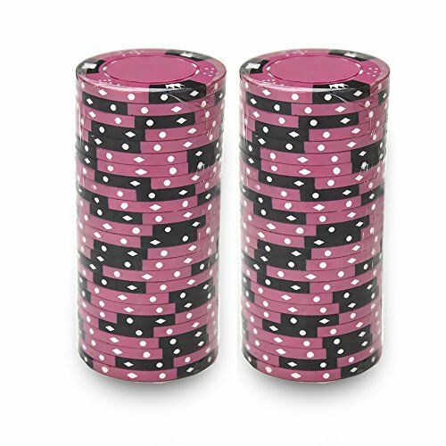 Pink Crown & Dice 14 Gram - 100 Poker Chips