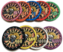 Sample Pack Nevada Jack Skulls Ceramic Poker Chips