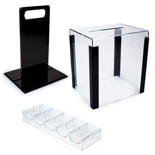 1000 Ct Empty Acrylic Case w 10 Racks - The Poker Store .Com