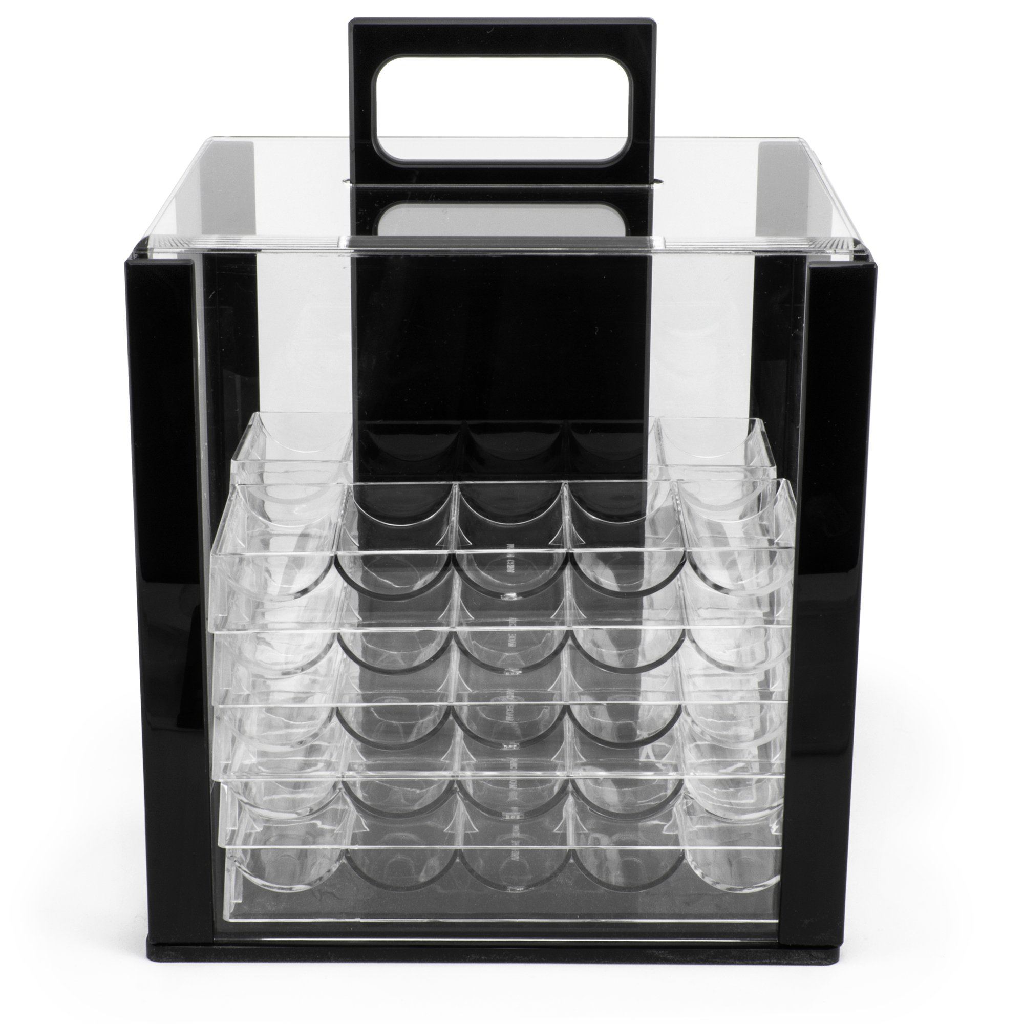 Empty 1000 Ct Acrylic Carrier Case with 10 Racks
