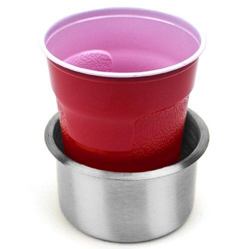 Jumbo Stainless Steel Drop In Cup Holders - 10 Pack