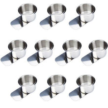 Standard Stainless Steel Slide Under Cup Holders - 10 Pack