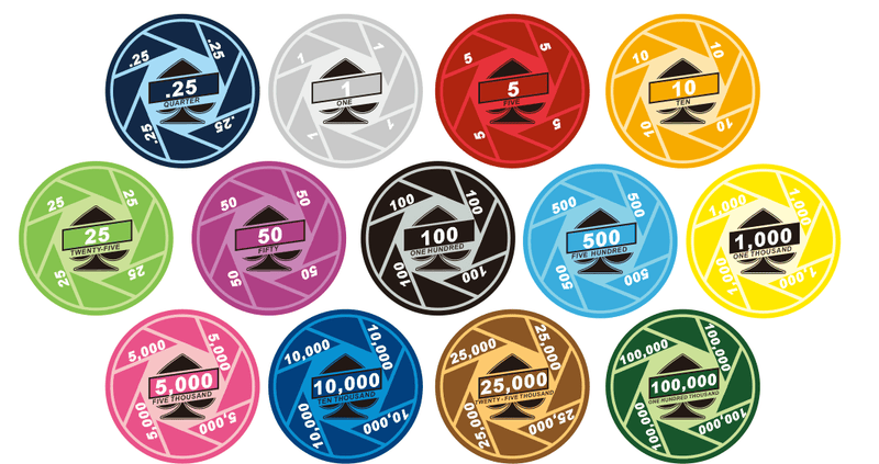 $50 Turbo Ceramic 10 Gram Poker Chips