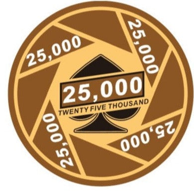 $25,000 Turbo Ceramic 10 Gram Poker Chips
