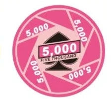 $5000 Turbo Ceramic 10 Gram Poker Chips