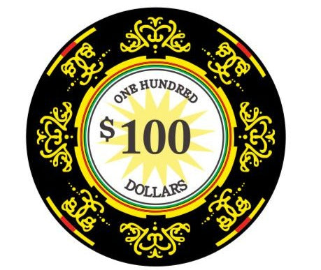 $100 Classic Ceramic 10 Gram Poker Chips