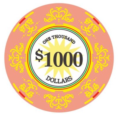 CLEARANCE $1000 Classic Ceramic 10 Gram Poker Chips 100 PC Lot
