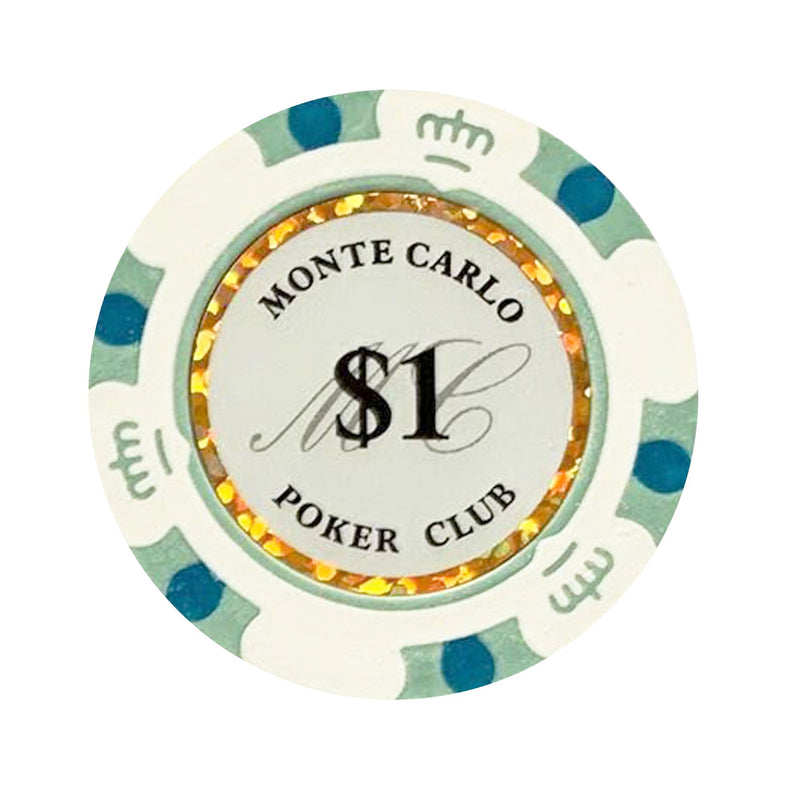 DA VINCI Monte Carlo Poker Club Set of 500 14 Gram 3 Tone Chips with DA VINCI Monte Carlo Poker Club Set of 500 14 Gram 3 Tone Chips with
